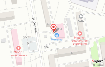 Магазин Монетка в Екатеринбурге на карте