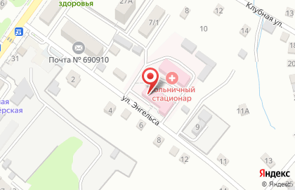 Владивостокская больница №3 в Советском районе на карте