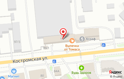 Сауна Озорник на Костромской улице на карте