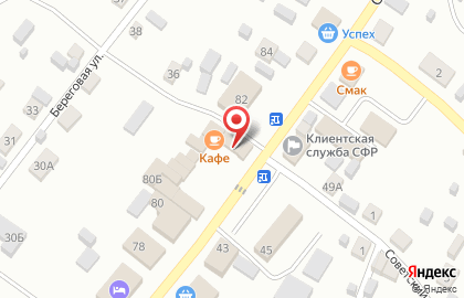 Продовольственный магазин на Советской улице на карте