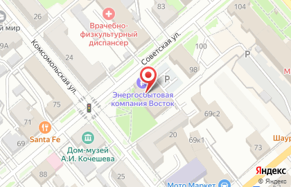Прогресс на Советской улице на карте
