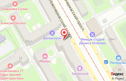 Суши-бар Express Суши на Новочеркасском проспекте на карте