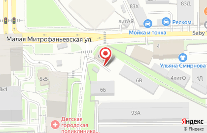 Производственно-торговая компания Стройтехника на Малой Митрофаньевской улице на карте
