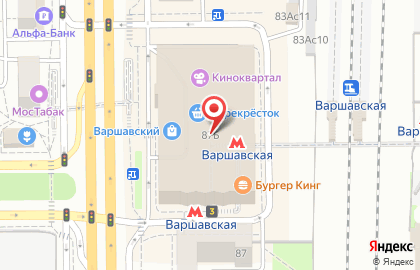Ювелирный магазин Sunlight в ТЦ Варшавский на карте