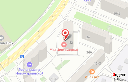 Медицинская лаборатория Гемотест на Новомарьинской улице на карте