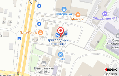Оренбургский пригородный автовокзал на карте