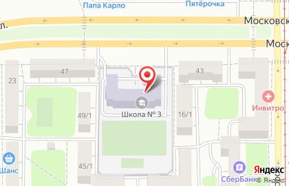 Средняя общеобразовательная школа №49 на Московской улице на карте