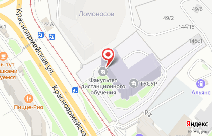 Томский государственный университет систем управления и радиоэлектроники в Томске на карте