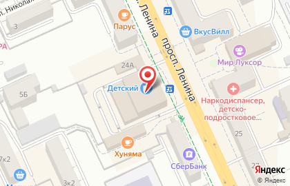Шнурок на проспекте Ленина на карте