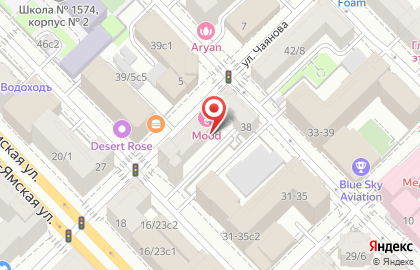 Нейл-бар MOOD на 2-й Тверской-Ямской улице на карте