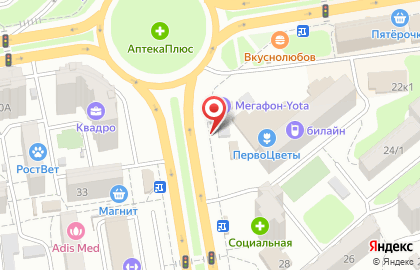 Рынок Квадро в Ростове-на-Дону на карте