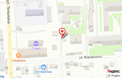 Торгово-сервисная компания Эльбрус на улице Воровского на карте