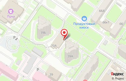 Супермаркет Пятёрочка в Засвияжском районе на карте
