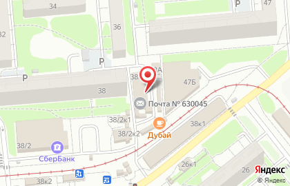 Банкомат Почта Банк в Новосибирске на карте