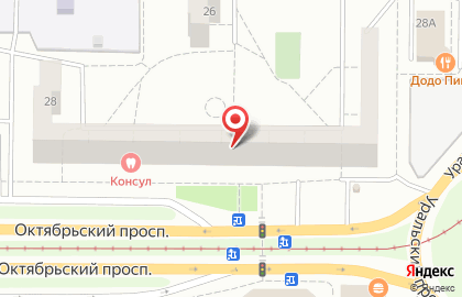 Тагилбанк на Октябрьском проспекте на карте