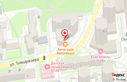 Супермаркет Пятерочка на Тимирязева на карте