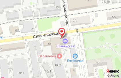 Гостиничный комплекс Славянская на Кавалерийской улице на карте