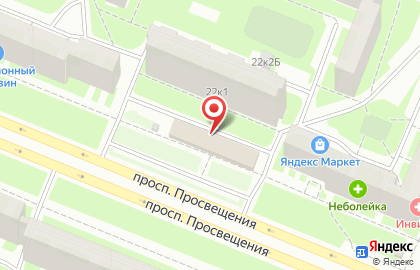 Продуктовый магазин на проспекте Просвещения, 22а на карте
