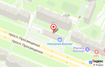Магазин бытовой химии на проспекте Просвещения, 22а на карте
