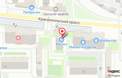 Супермаркет Магнит в Челябинске на карте