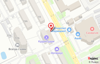 Супермаркет Пятёрочка на улице Клемента Готвальда в Подольске на карте