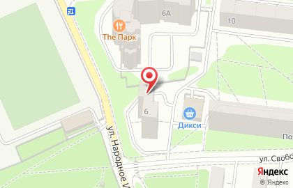 Дикси в Раменском (ул Свободы) на карте