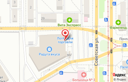 Банкомат Челиндбанк на Советской улице на карте