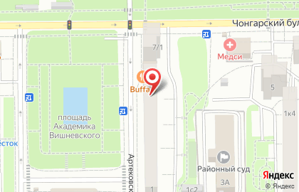 Салон обуви Элеганс на ​Артековской на карте
