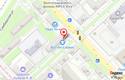 Торговая компания Волгоград-Восток-Сервис на Социалистической улице на карте
