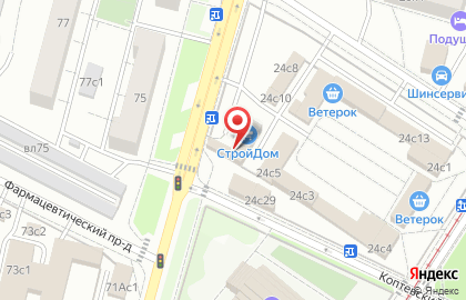 Кафе на Коптевской на карте