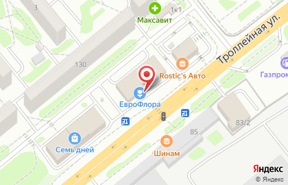 Компания по продаже цветов Еврофлора на площади Карла Маркса на карте