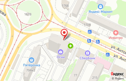 Магазин по продаже овощей тепличный комбинат ОАО Индустриальный на улице Малахова на карте
