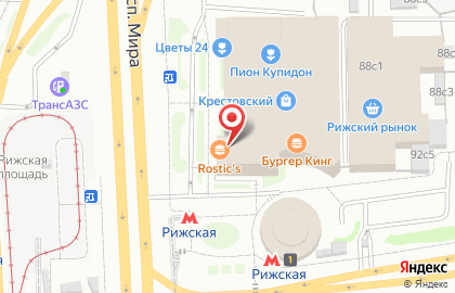 Ресторан KFC в Мещанском районе на карте