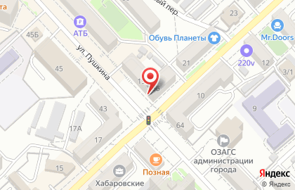 Салон оптики Айкрафт на улице Пушкина на карте