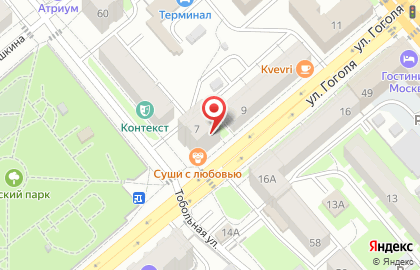 Магазин продуктов на улице Гоголя на карте