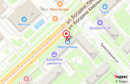 Трикотажка на улице Богдана Хмельницкого на карте