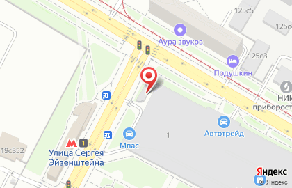 Прокат автомобилей ПРОКАвТо на улице Сергея Эйзенштейна на карте