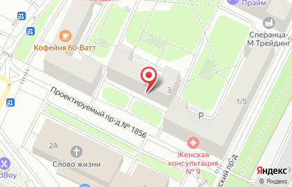 Мини-маркет в 1-м Рижском переулке на карте