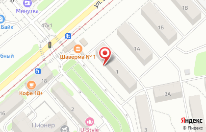 Банкомат УБРиР на улице Мира, 1 на карте