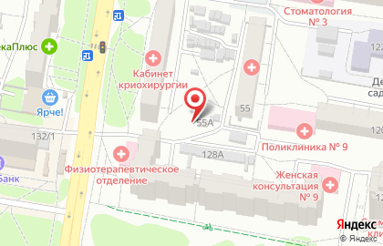 Киоск по продаже фруктов и овощей в Барнауле на карте