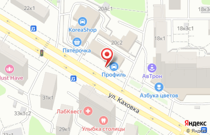 Мосгортранс на улице Каховка на карте