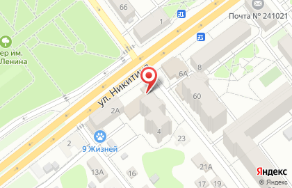 Цветочный магазин в Брянске на карте