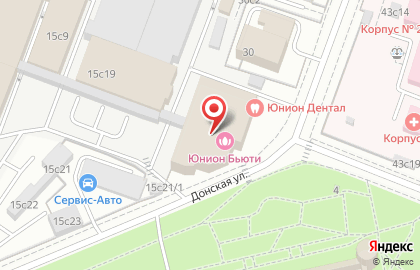 Калейдоскоп на Донской улице на карте