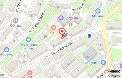 Юго-Западный Банк Сбербанка России на улице Софьи Перовской в Туапсе на карте