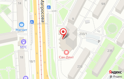 Сеть центров ногтевого сервиса на улице Александра Матросова на карте