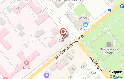 Диагностический центр МРТ+ на улице Мира в Зернограде на карте