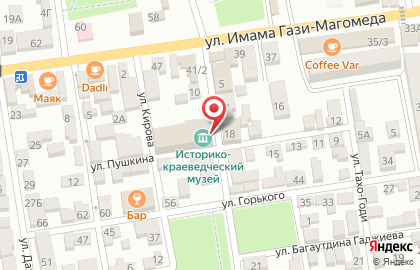 Буйнакский историко-краеведческий музей на улице Пушкина на карте