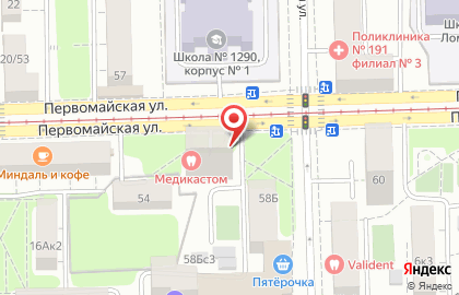 Территориальный центр социального обслуживания Восточное Измайлово в Москве на карте
