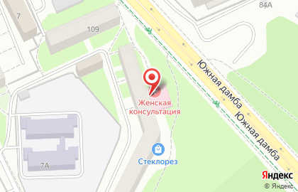 Городская клиническая поликлиника Кабинет неотложной помощи №5 на улице Николая Островского на карте