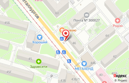 Сеть торговых точек ТулаТорг в Пролетарском районе на карте